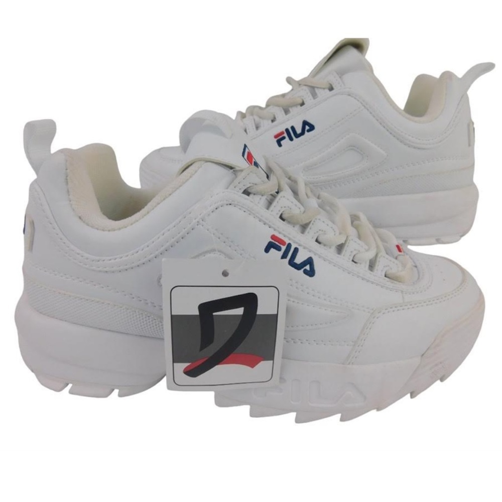 NWT Fila Disruptor 2 Premium Sneakers White, Women’s Size 6 1/2